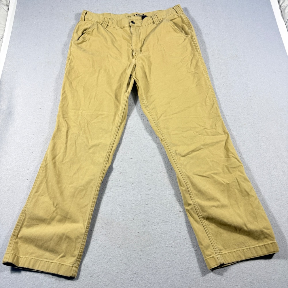 Carhartt Rugged Flex Relaxed Fit Canvas Work Pants BN2291-M Tan Mens 36x32